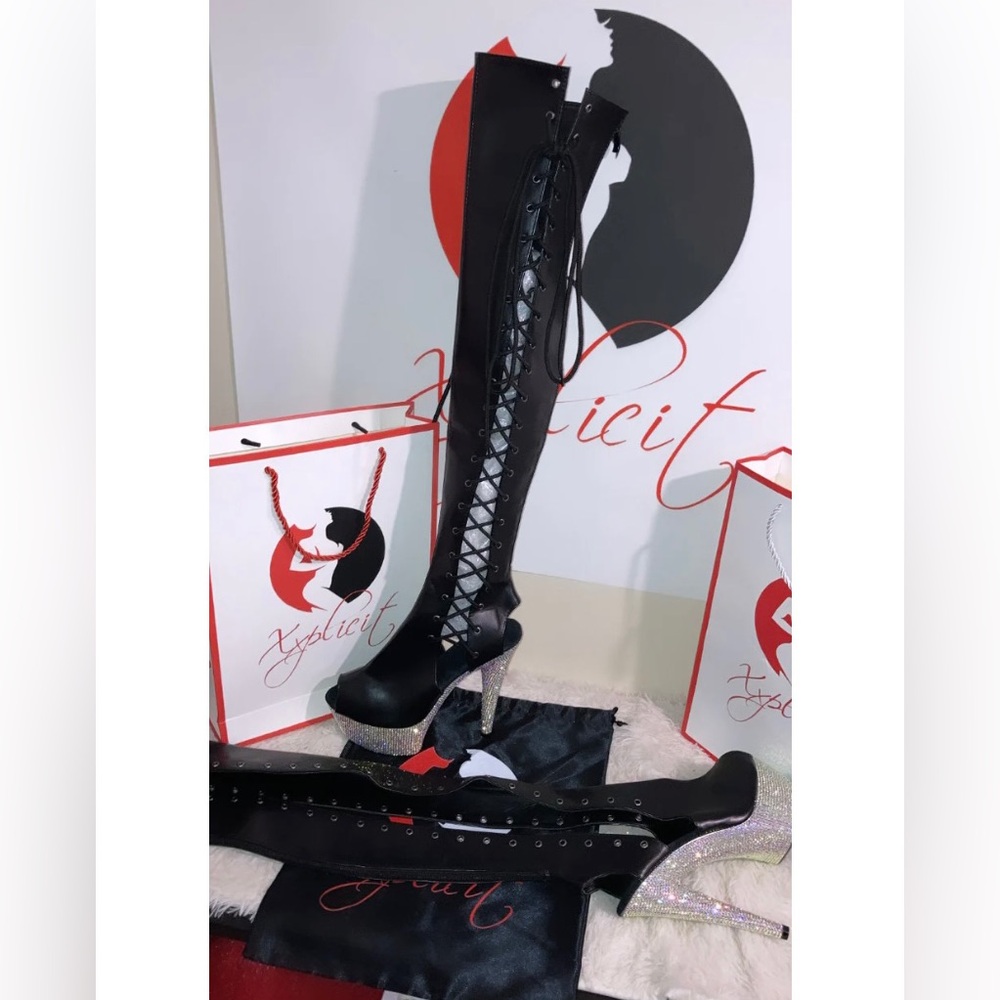 6 inch Exotic Dancer Thigh High Boots